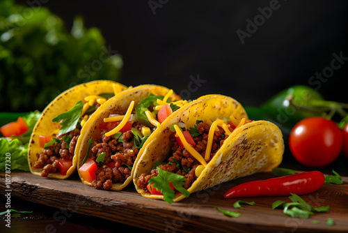 Soft Beef Tacos with Fries, Mexican food