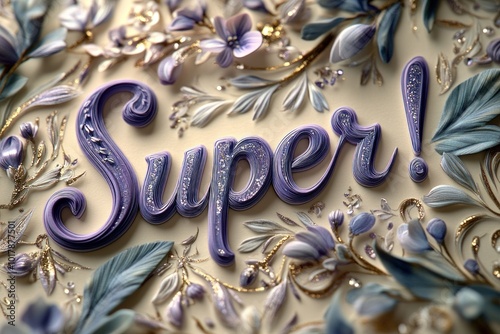 Super! Paper Cut-Out Word Art photo