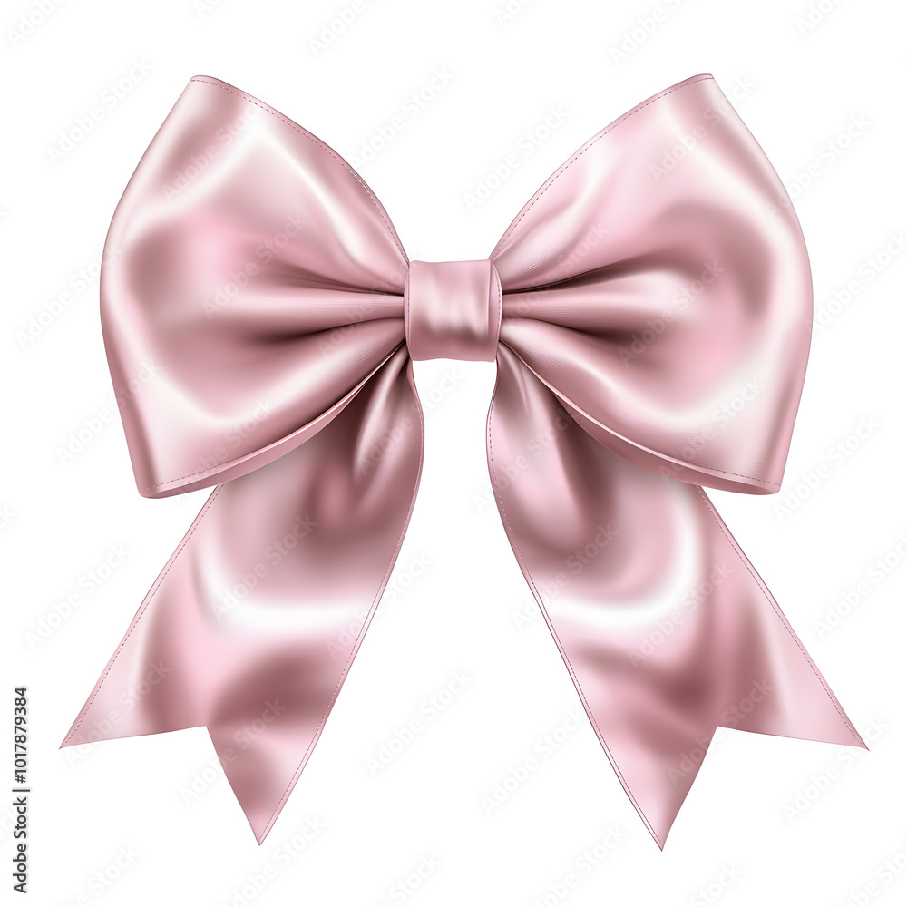 cute pink satin bow isolated on a white transparent background cute pink satin bow isolated on a white transparent background