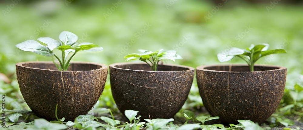 Eco-Friendly Biodegradable Coconut Plant Pots Eco-Friendly Biodegradable Coconut Plant Pots