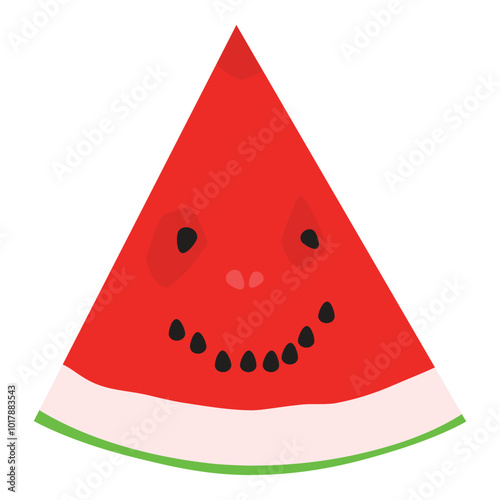 Watermelon slice isolated on white background