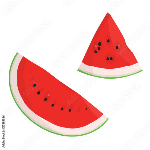 Fresh organic slices of watermelon