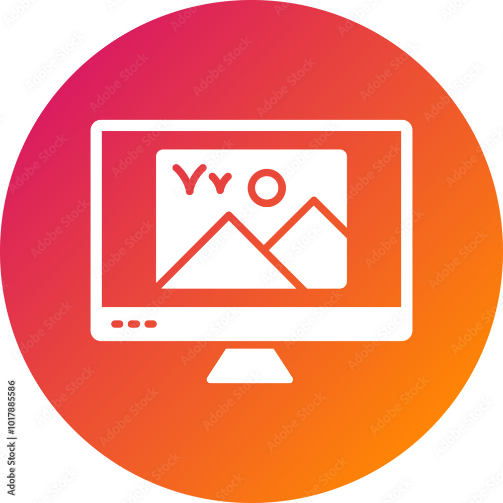 Monitor Vector Icon Monitor Vector Icon