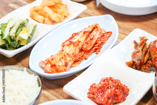 Korean Food Kimchi on a Plate