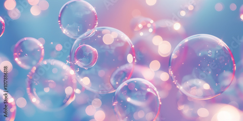 Colorful background with soap bubbles