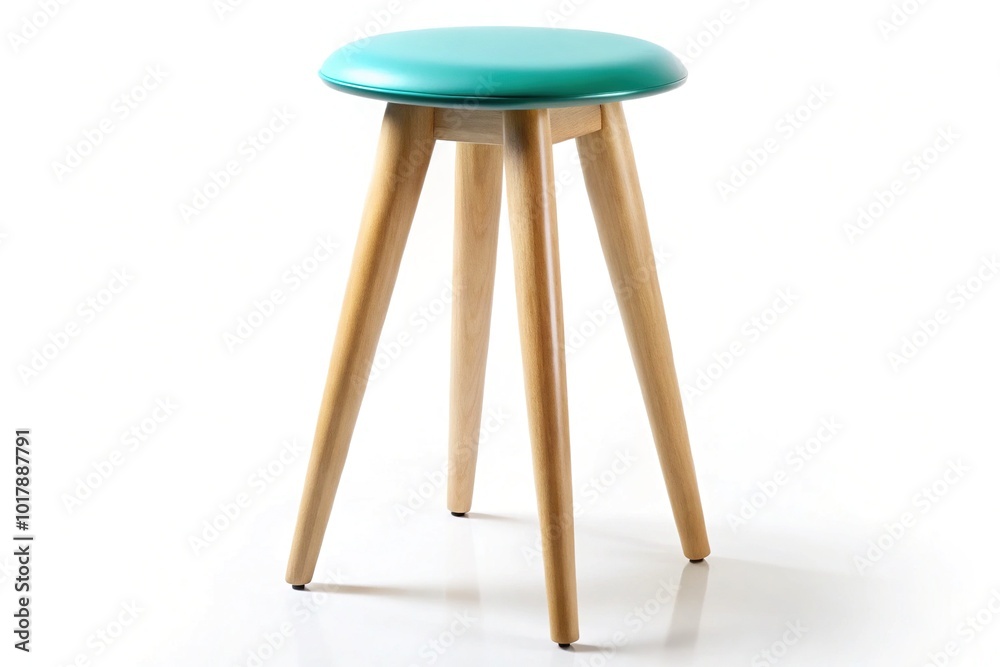 Scandinavian-Inspired 3D Render Stool with Splayed Legs and Contoured Seat for Modern Interior Design Scandinavian-Inspired 3D Render Stool with Splayed Legs and Contoured Seat for Modern Interior Design