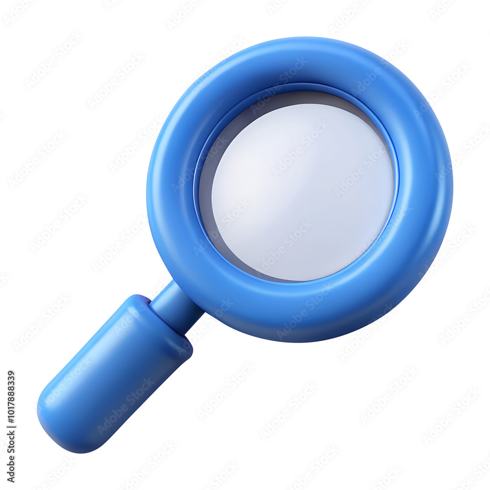 magnifying glass 3d icons in cartoon plastic style minimal isolated on transparent white background, clipping path