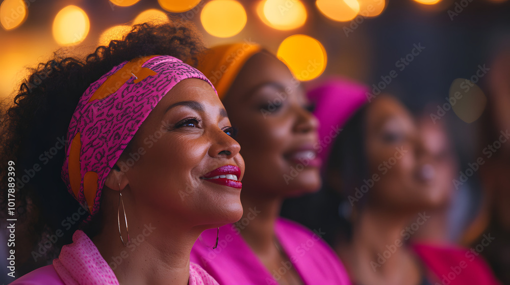 Smiling friends dance together in a nightclub, enjoying the night's festivities Smiling friends dance together in a nightclub, enjoying the night's festivities