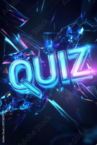 Vibrant Neon Quiz Design: A Futuristic Interactive Experience in Digital Art