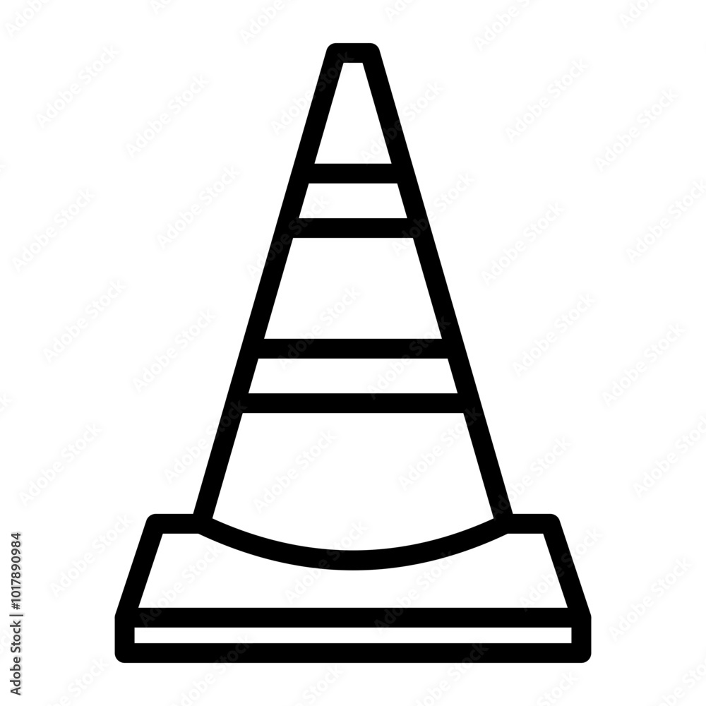 Cones Signal Vector Line Icon Design