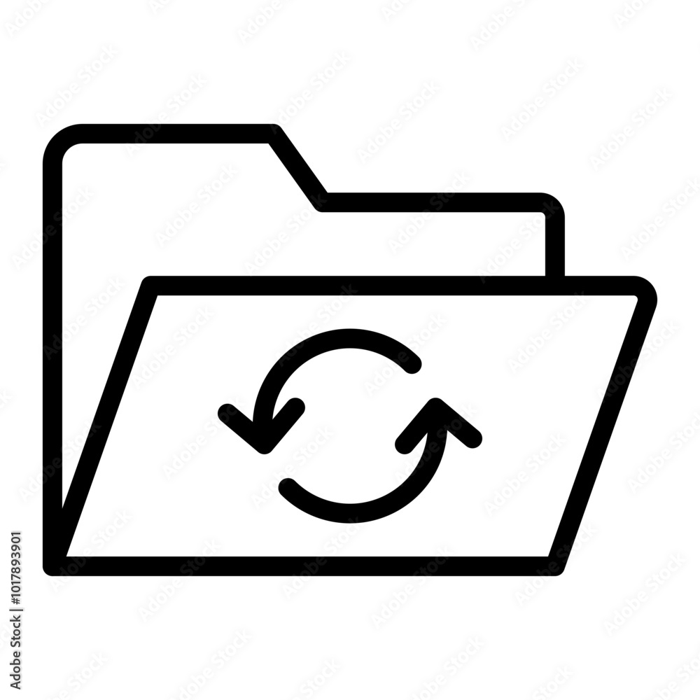 Backup Folder Vector Line Icon Design Backup Folder Vector Line Icon Design