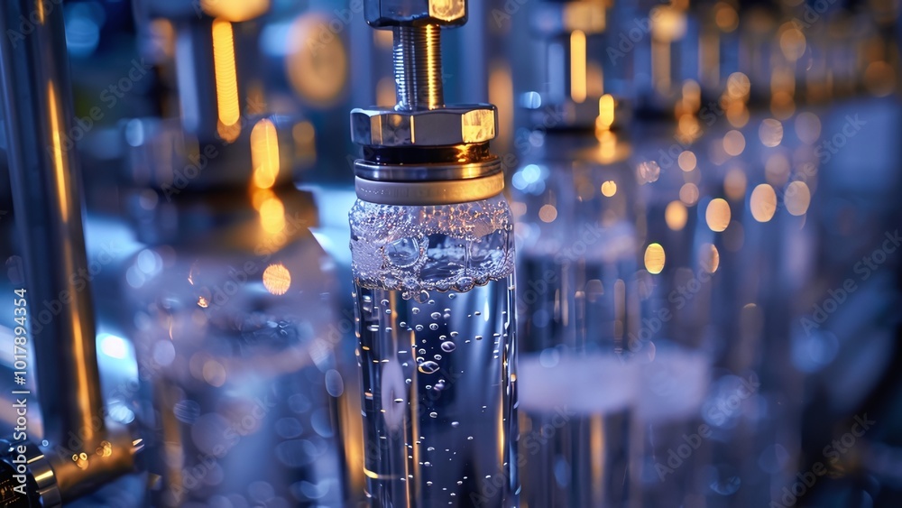 Detailed Close-Up of a Reverse Osmosis Filtration Unit - Showcasing Complex Components, Transparent Filters, Membranes, and Pristine Water Output Detailed Close-Up of a Reverse Osmosis Filtration Unit - Showcasing Complex Components, Transparent Filters, Membranes, and Pristine Water Output