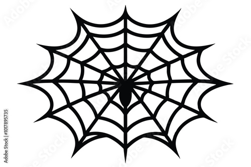 Halloween spider web border design. white background D.eps