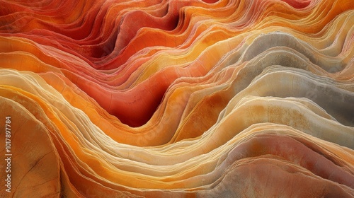 Mesmerizing layers of colorful, wavy sandstone formations offer a glimpse into nature's abstract artistry, epitomizing beauty, age, and the Earth's geological wonder.