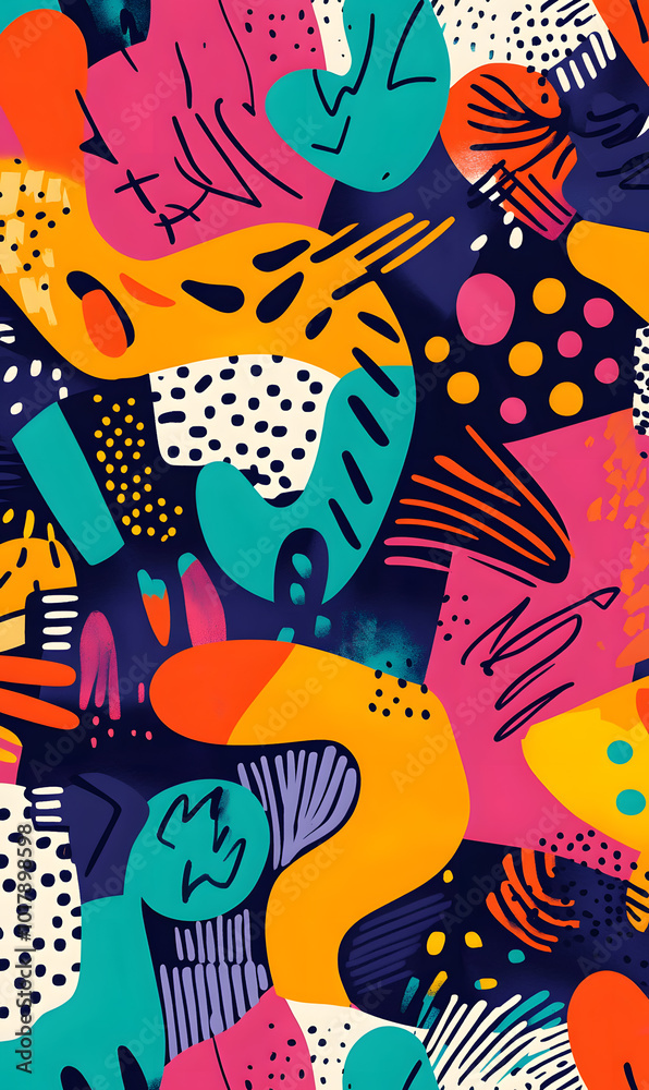Hand-drawn 2D Doodle Tile and Carpet Patterns with White Borders – Geometric, Floral, and Abstract Designs Hand-drawn 2D Doodle Tile and Carpet Patterns with White Borders – Geometric, Floral, and Abstract Designs