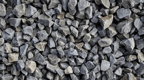 Close-up of Grey Gravel Stones