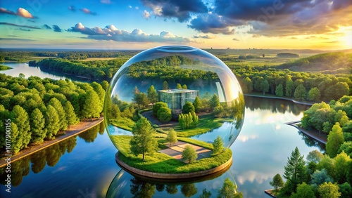 A modern glass sculpture inspired by nature