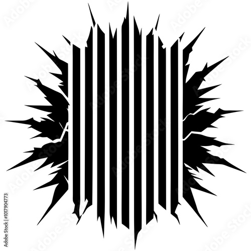 black marks vertical scratches