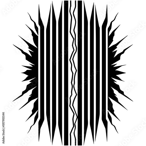 black marks vertical scratches