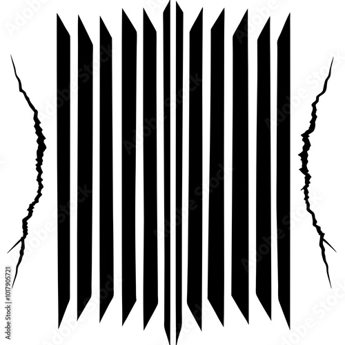 black marks vertical scratches