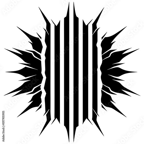 black marks vertical scratches