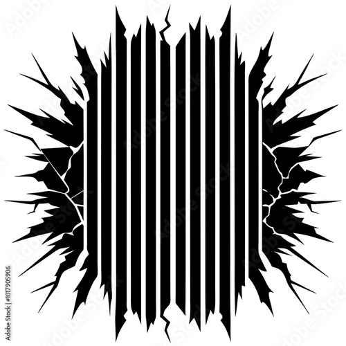 black marks vertical scratches