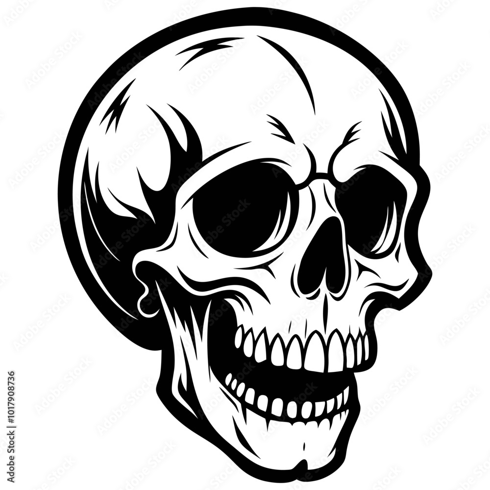 human-skull silhouette vector black human-skull silhouette vector black