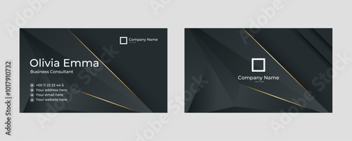 Elegant dark professional business card template