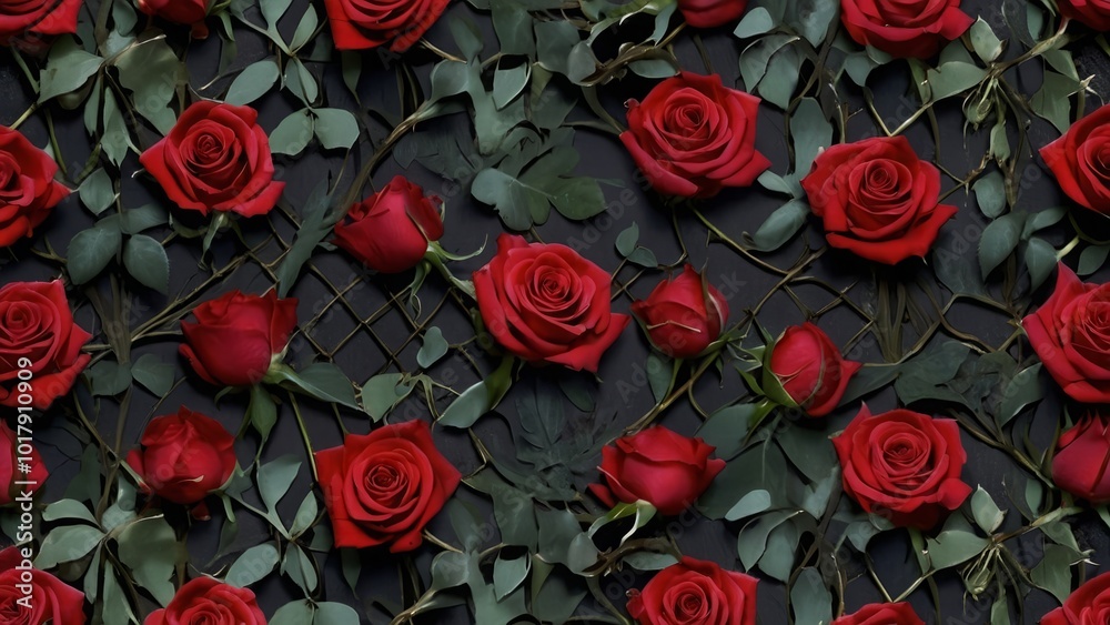 pattern of red roses pattern of red roses