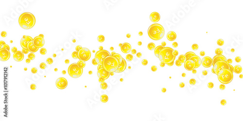 Ferritin round droplets scattered randomly.