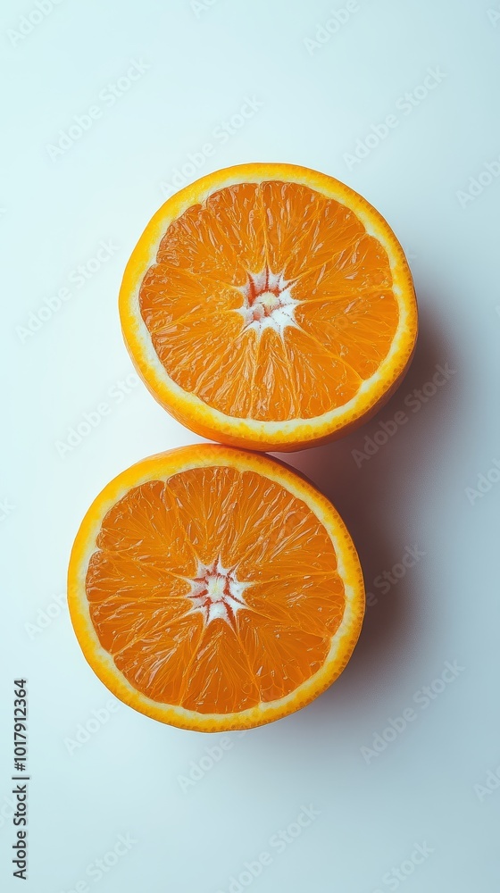 Fresh Orange Slices on White Background Fresh Orange Slices on White Background