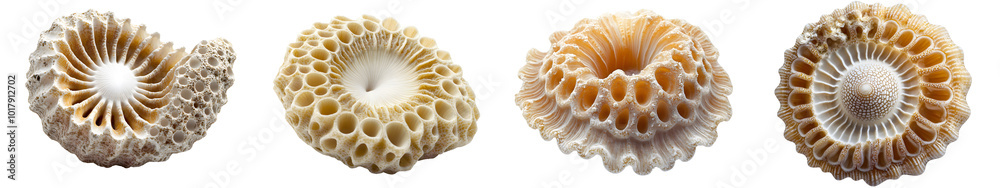 Foraminifera with its calcium carbonate shell Foraminifera with its calcium carbonate shell