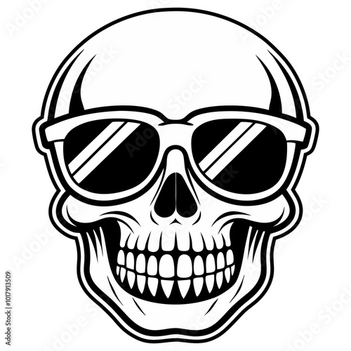 human-skull silhouette vector black