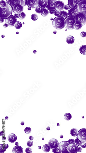 Vitamin D3 round capsules.