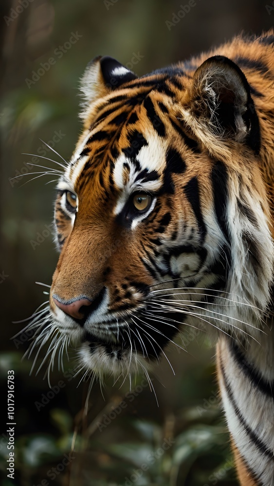 Fototapeta premium Close-Up of a Majestic Tiger in the Wild