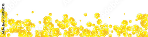 Ferritin round droplets scattered randomly.