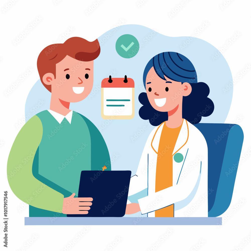 Fototapeta premium doctor and patient in consultation vector