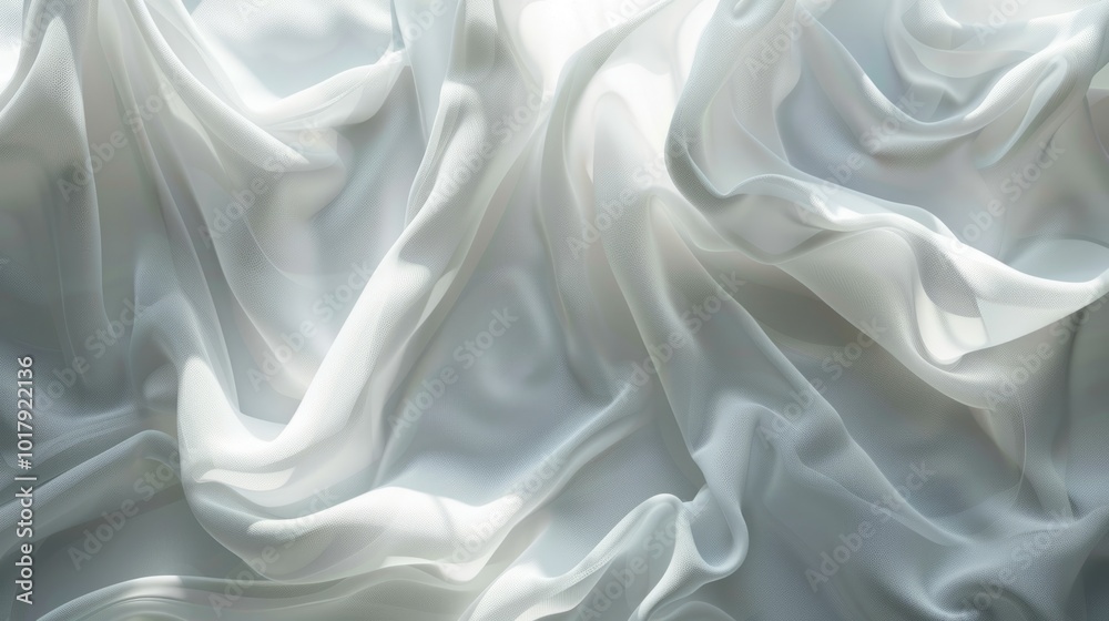 Elegant abstract background of soft white cloth with gentle waves - serene and minimalist design for modern interior decor and creative projects.
Elegant abstract background of soft white cloth with gentle waves - serene and minimalist design for modern interior decor and creative projects.