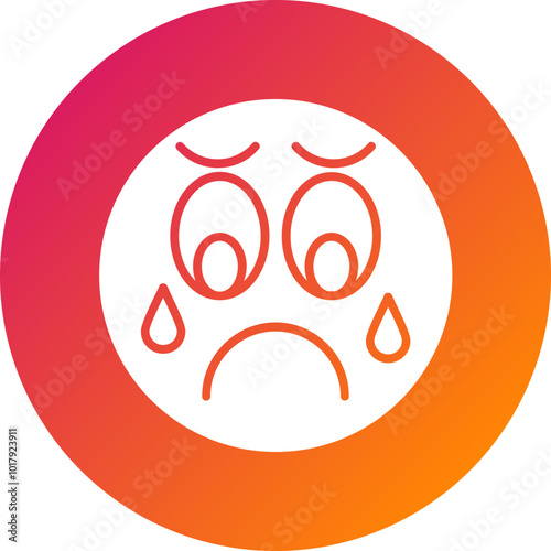 Sad Vector Icon Design
