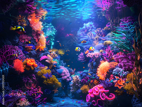 coral reef in aquarium photo