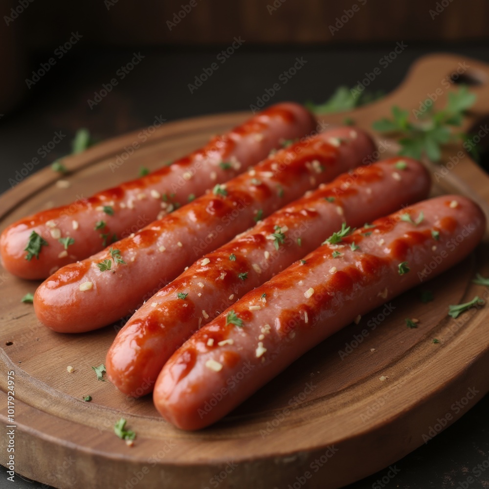 Traditional German barbecue sausages served. Traditional German barbecue sausages served.