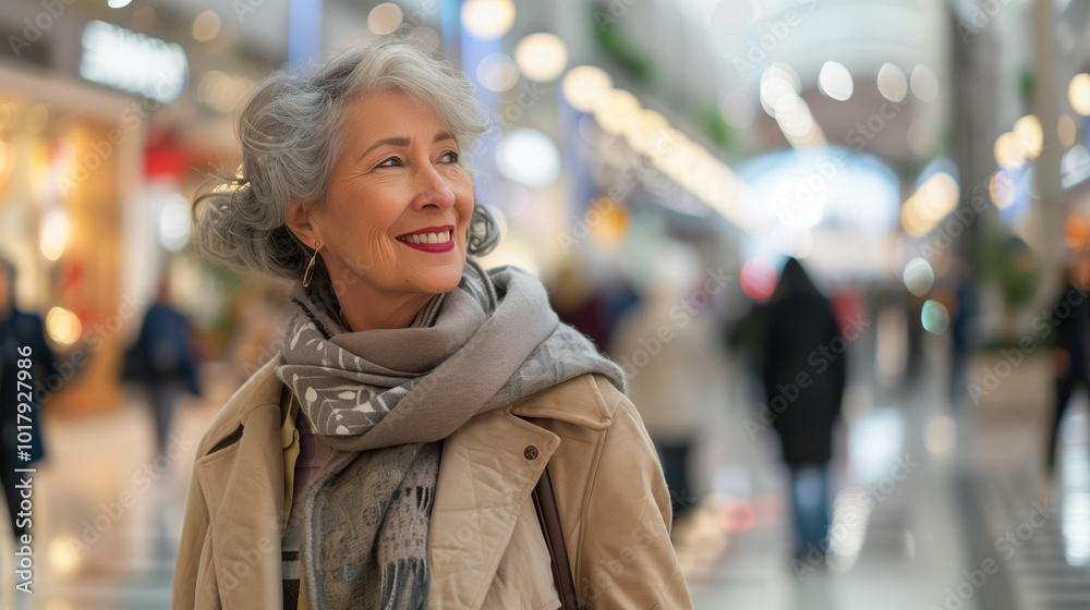 Joyful smiling woman 60s with grey hair portrait. People lifestyle concept Joyful smiling woman 60s with grey hair portrait. People lifestyle concept