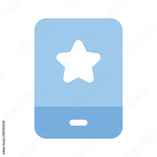 A mobile app with a star, symbolizing ratings or favorites icon