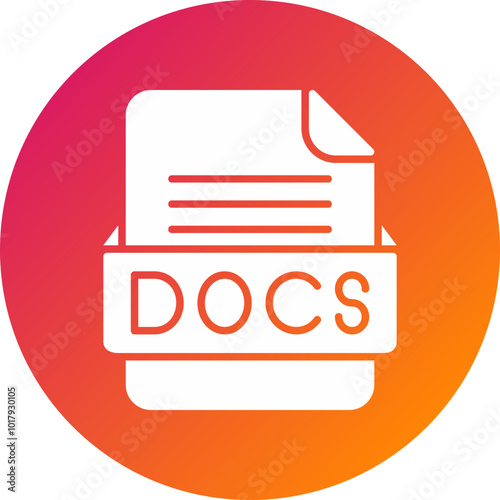 DOCS File Format Vector Icon Design