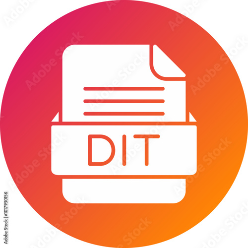 DIT File Format Vector Icon Design