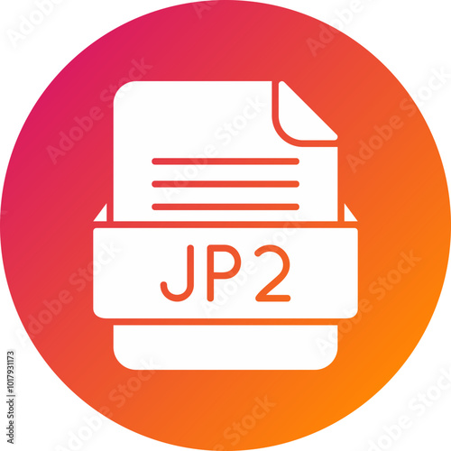 Jp2 File Format Vector Icon Design