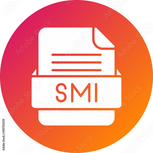 SMI File Format Vector Icon Design