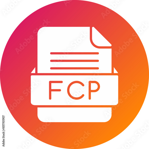 FCP File Format Vector Icon Design photo