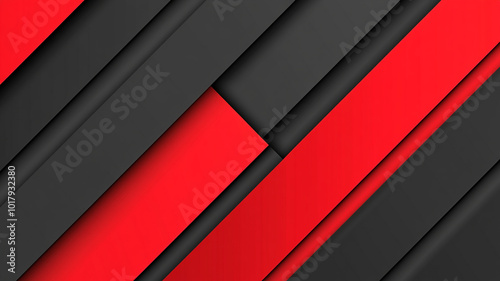 Abstract background with red and black stripes creating dynamic and modern design. interplay of colors and shapes evokes sense of depth and movement