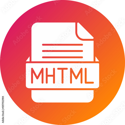 MHTML File Format Vector Icon Design